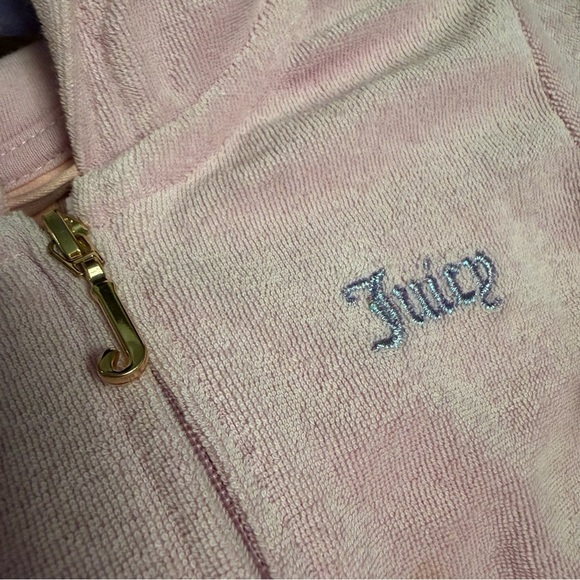 Juicy Couture Toddler Pink Velour Hoodie 3T Rhinestone Mommy & Me - Picture 9 of 9